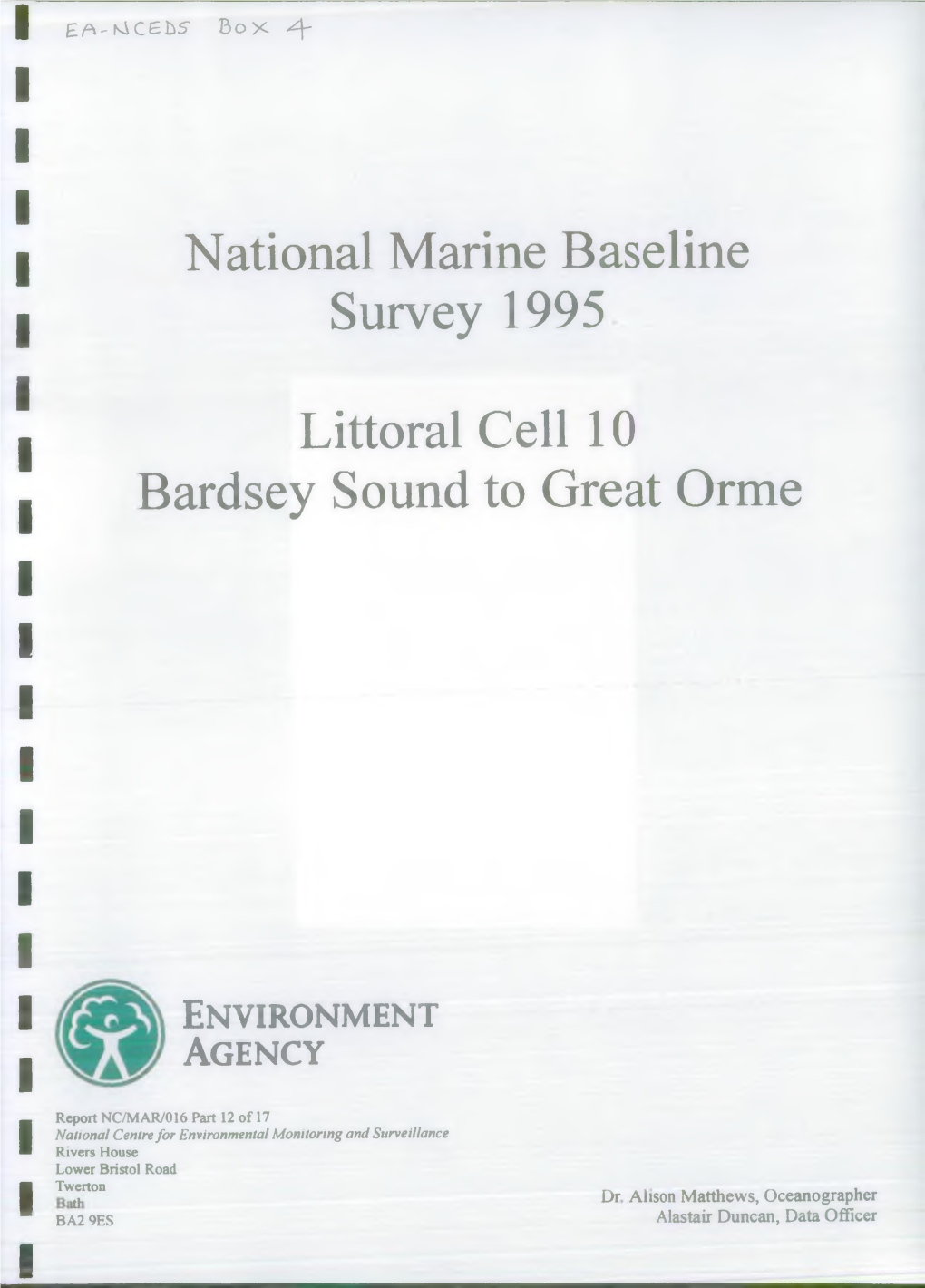 National Marine Baseline Survey 1995 Littoral Cell 10 Bardsey