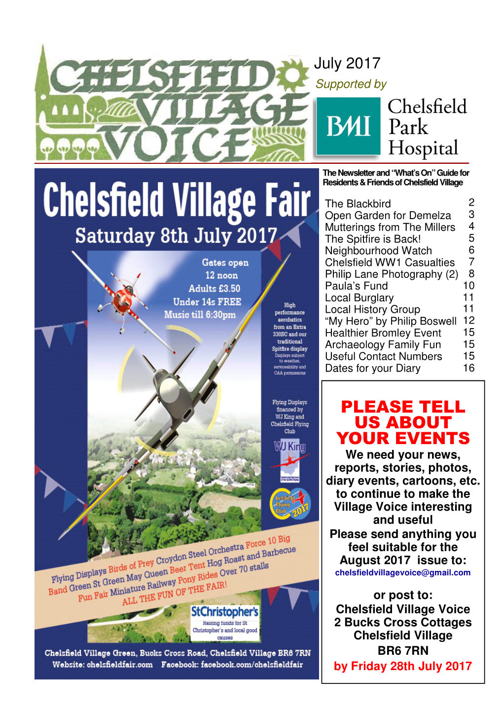 Chelsfield Village Voice July 2017.Pub