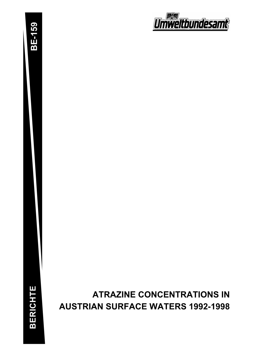 Atrazine Concentrations in Austrian Surface Waters 1992-1998
