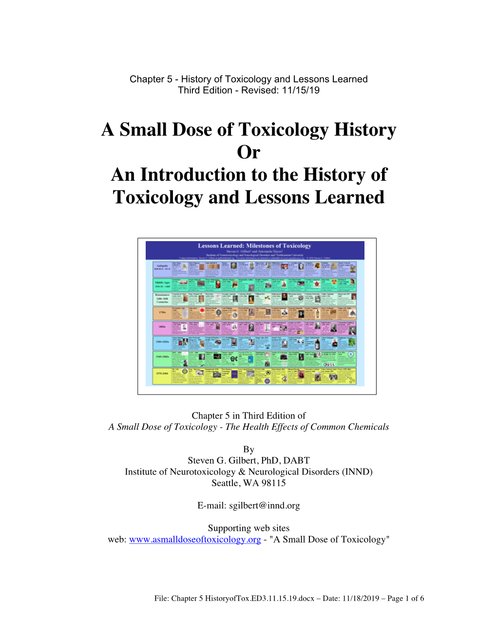 A Small Dose of Historical Toxicology