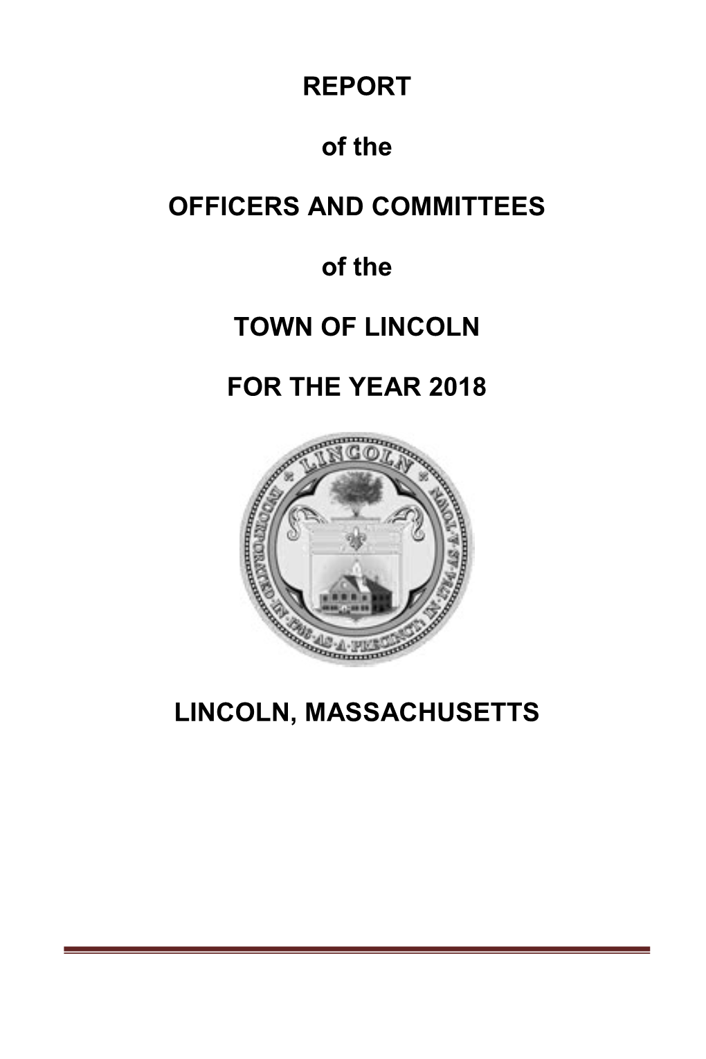 2018 Annual Town Report