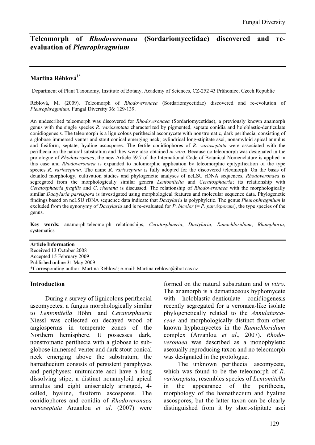 Discovered and Re- Evaluation of Pleurophragmium