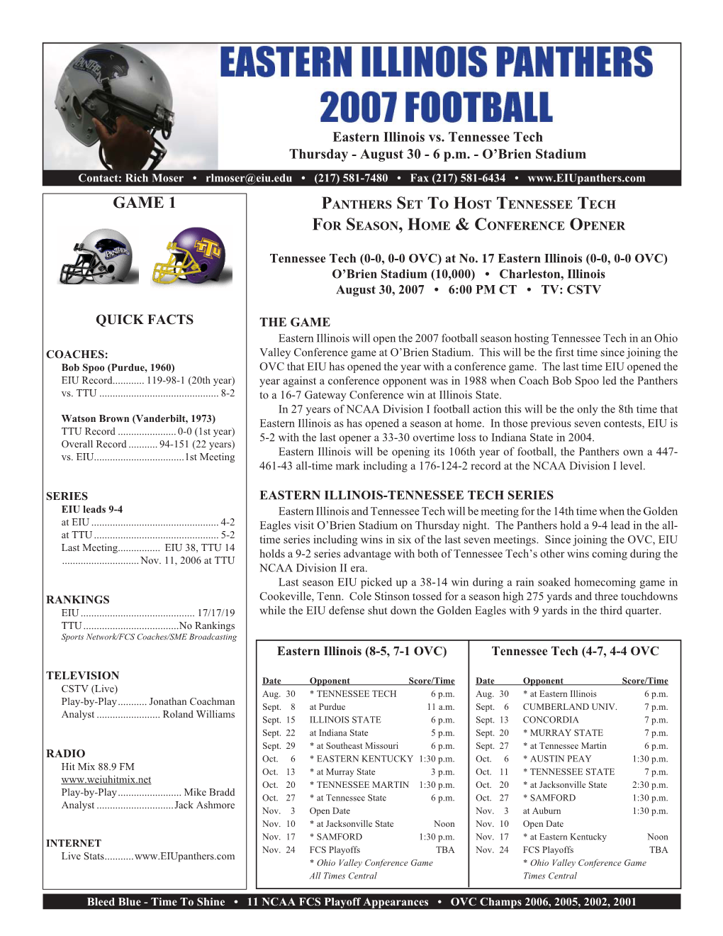 EIU 2007 Football Notes (TTU)