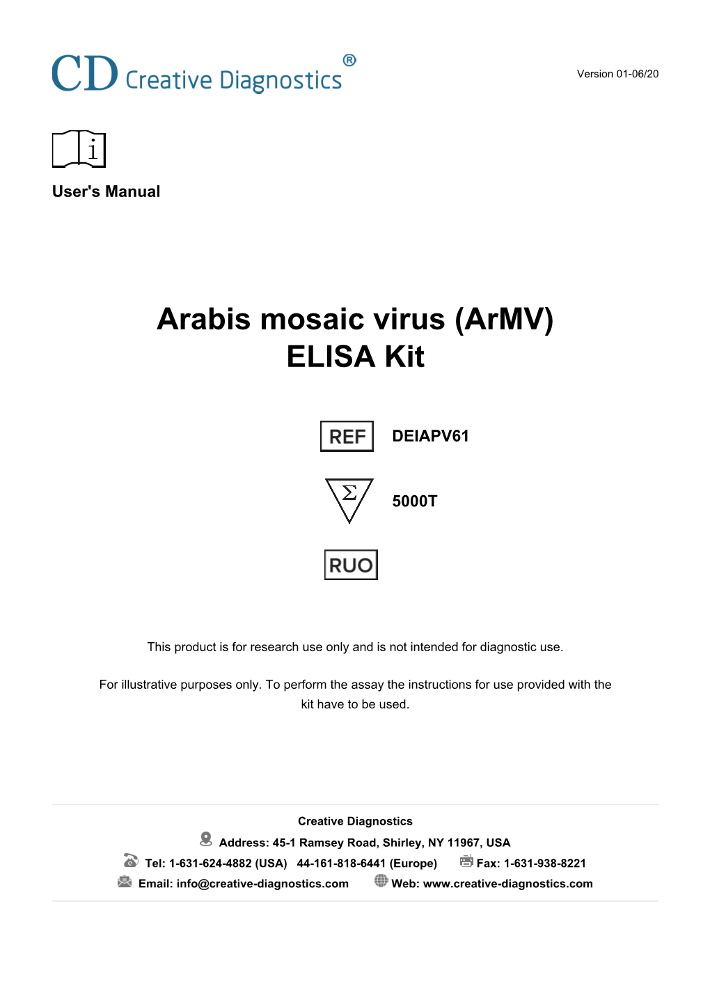 Arabis Mosaic Virus (Armv) ELISA Kit