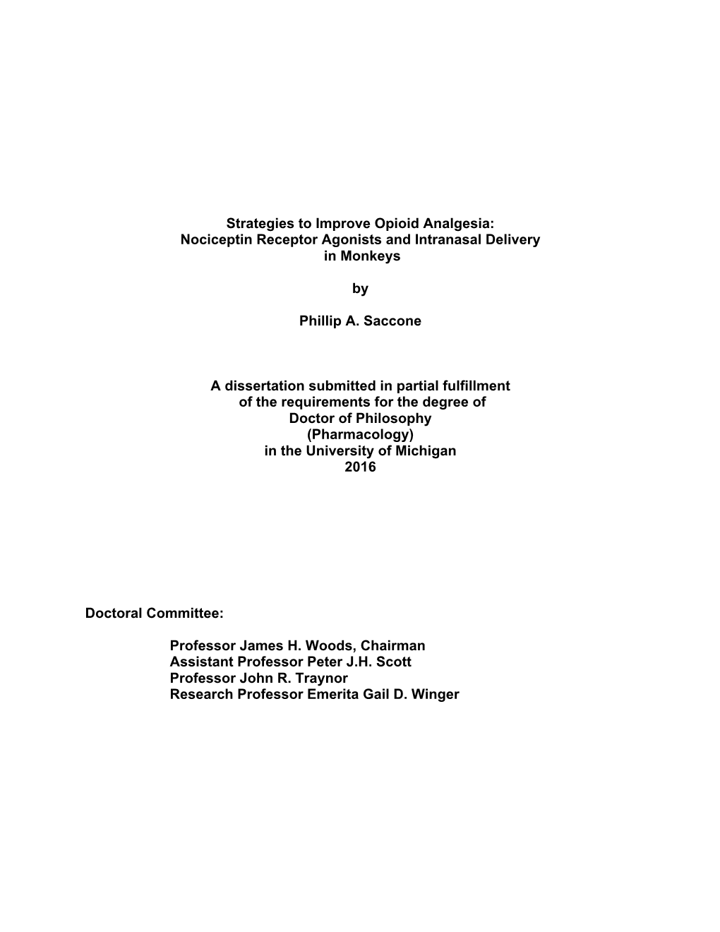 Nociceptin Receptor Agonists and Intranasal Delivery in Monkeys By