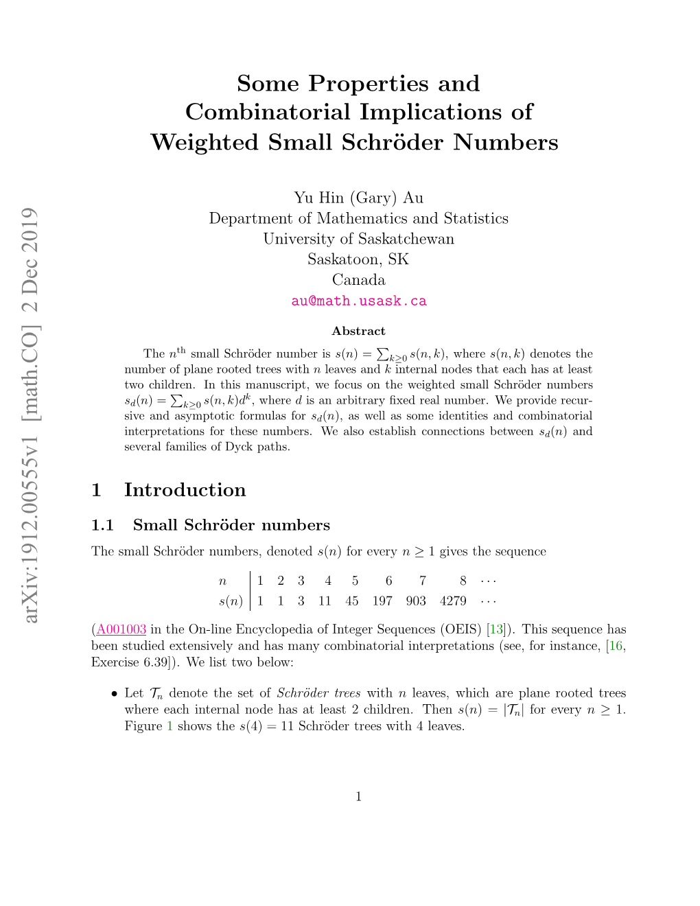 Some Properties and Combinatorial Implications of Weighted Small Schr