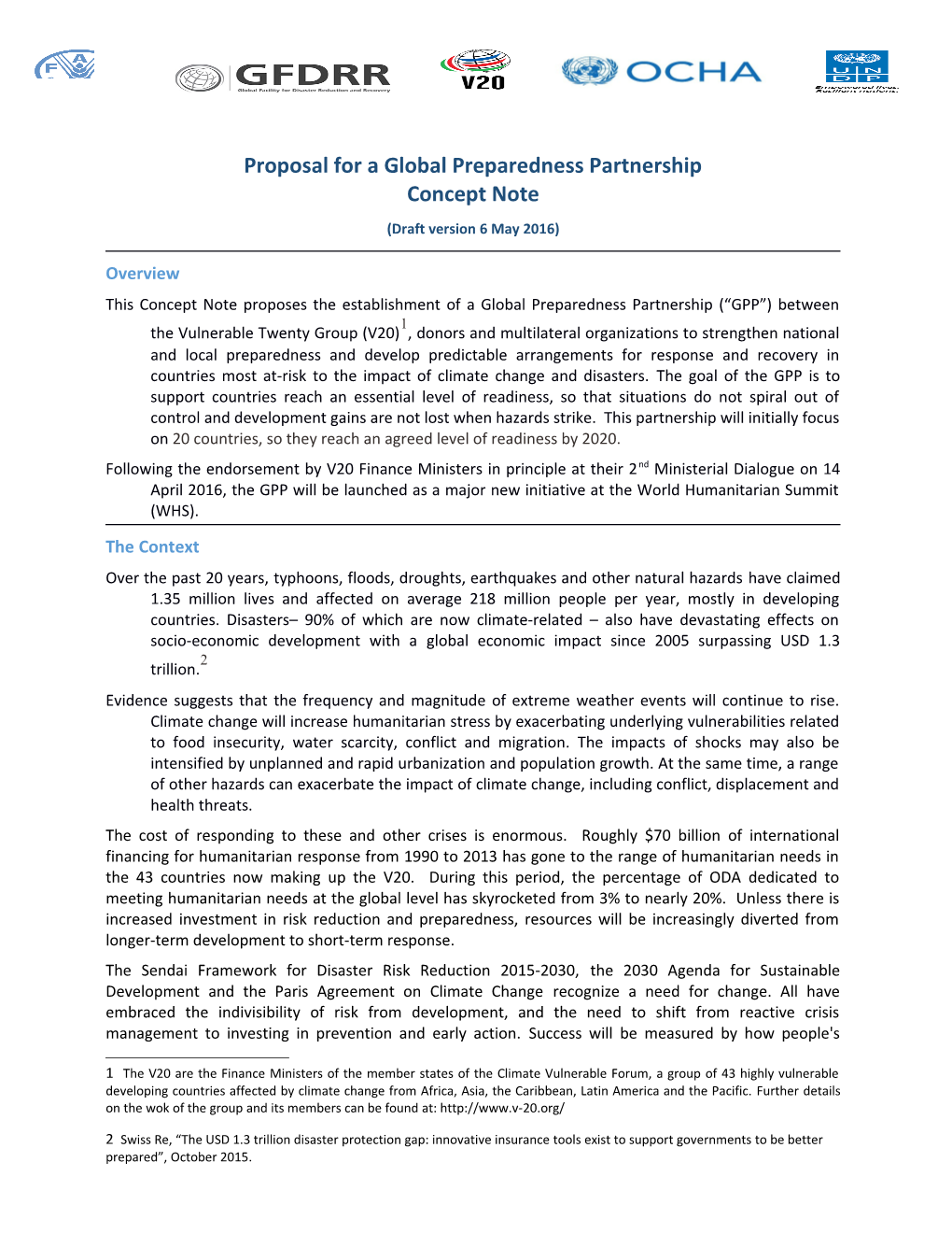 Proposal for a Global Preparedness Partnership