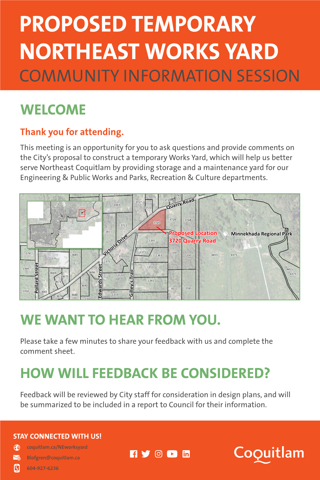 Proposed Temporary Northeast Works Yard Community Information Session