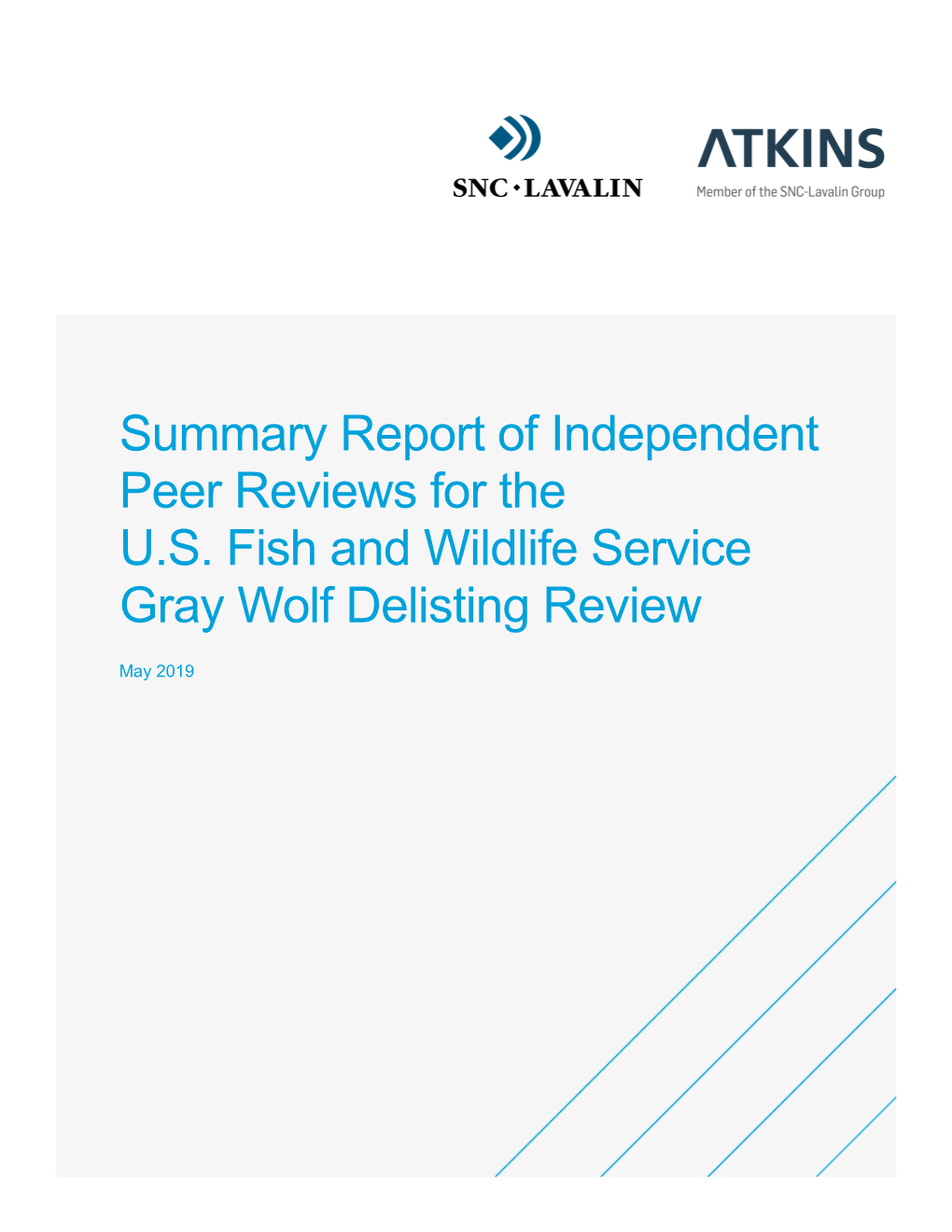 Peer Review Report for the Gray Wolf