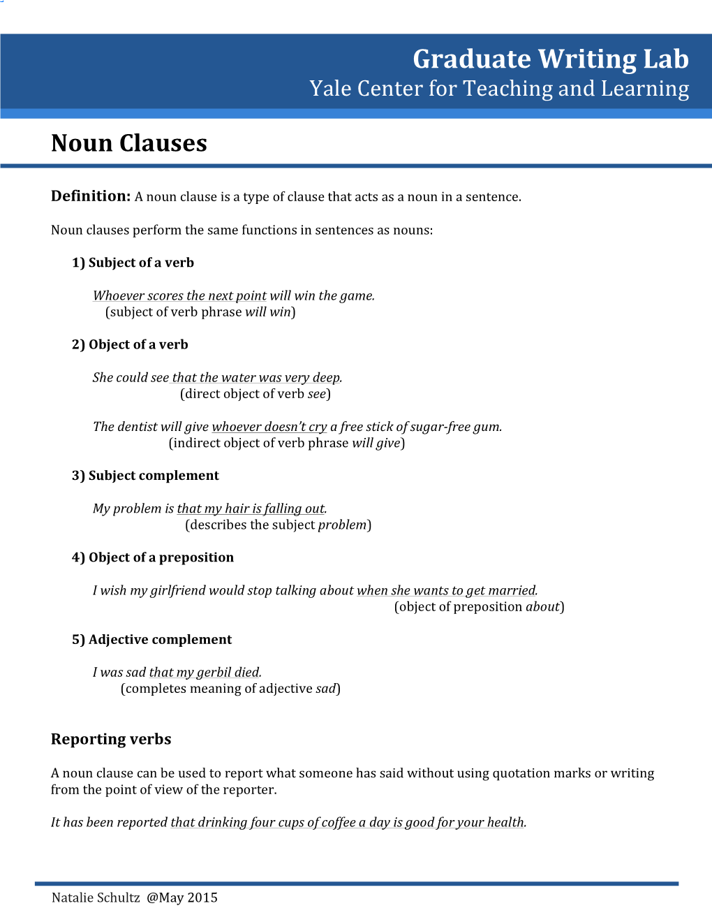 Noun Clauses