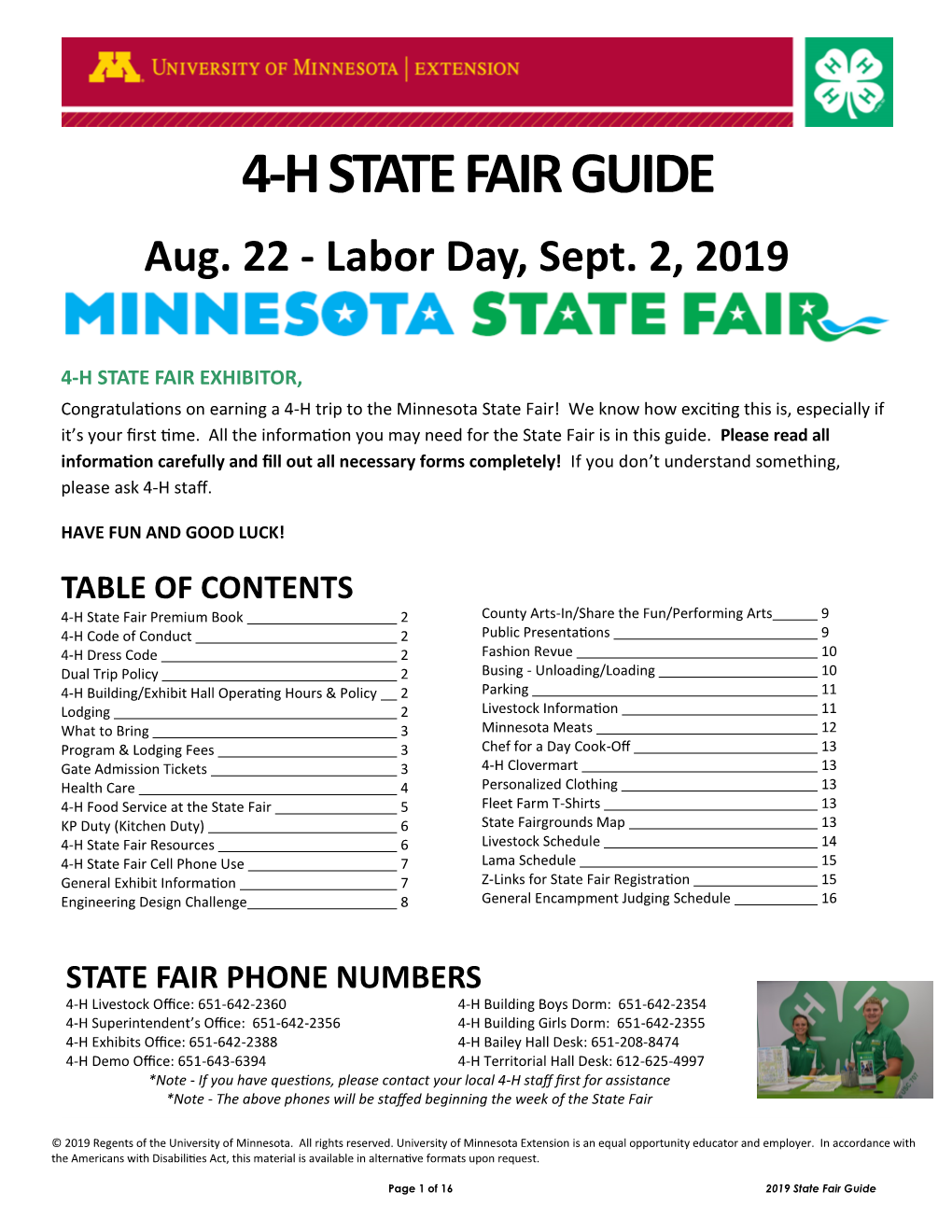 4-H STATE FAIR GUIDE Aug