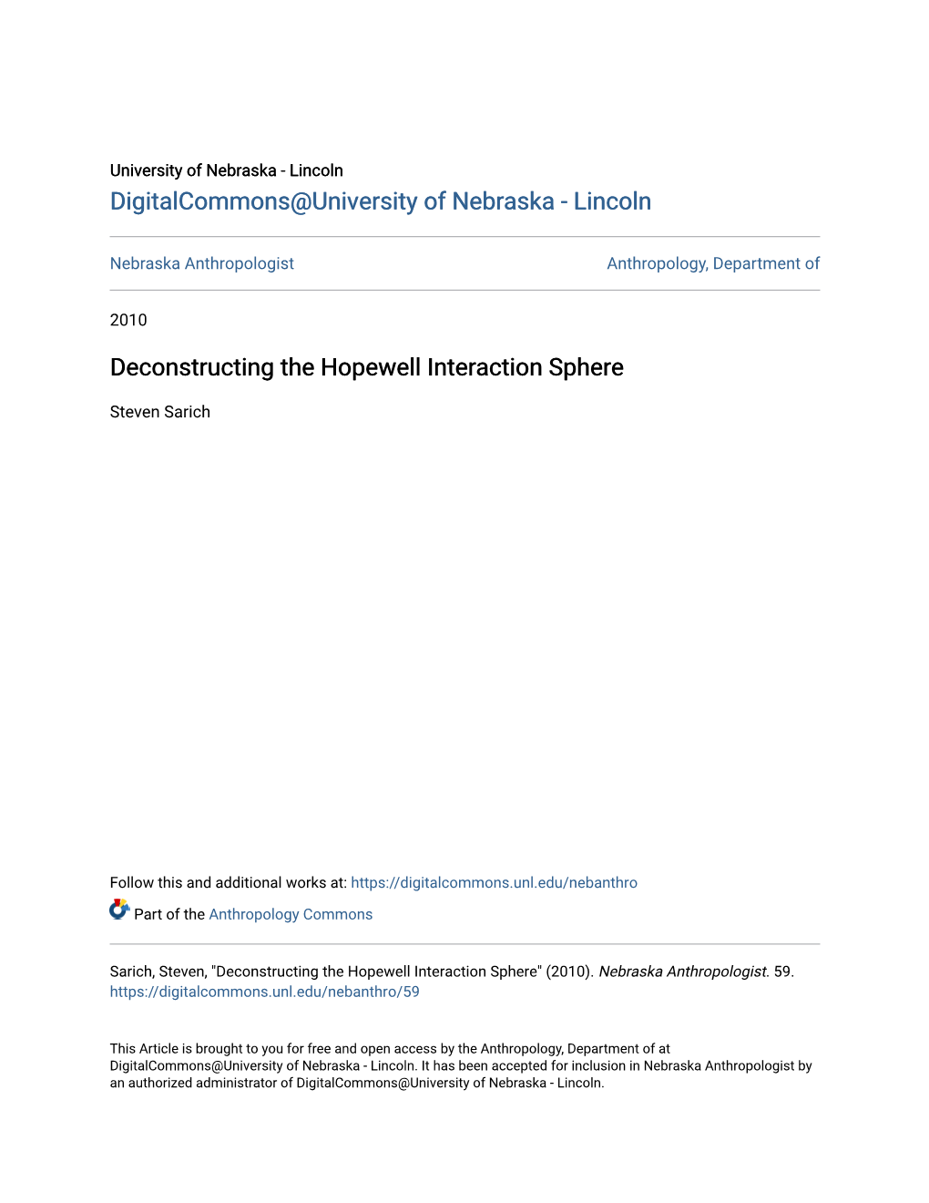 Deconstructing the Hopewell Interaction Sphere