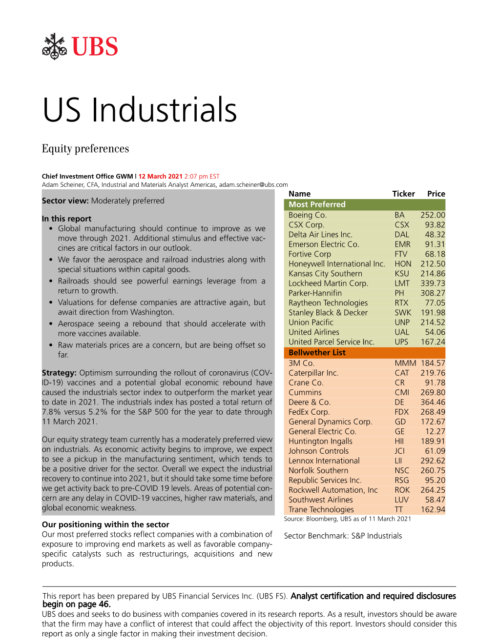 US Industrials