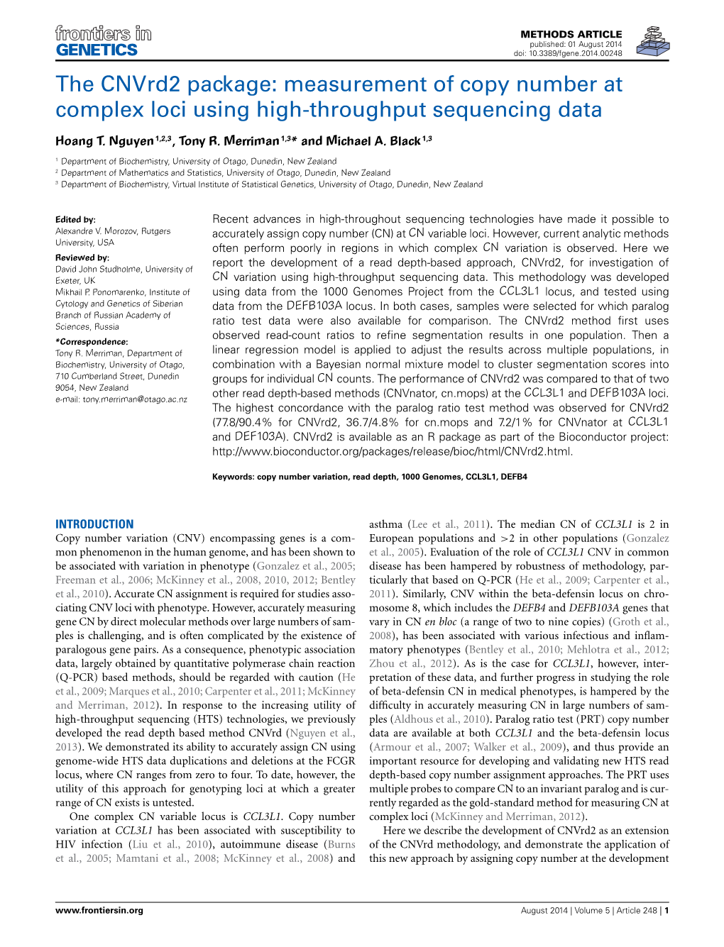 Measurement of Copy Number at Complex Loci Using High-Throughput Sequencing Data