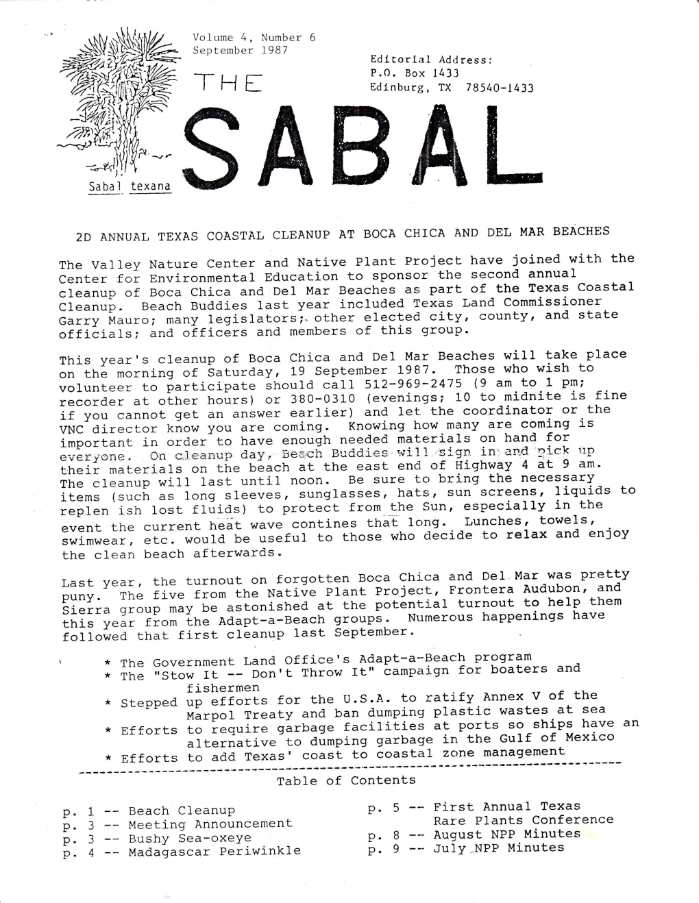 Sabal Sep 1987