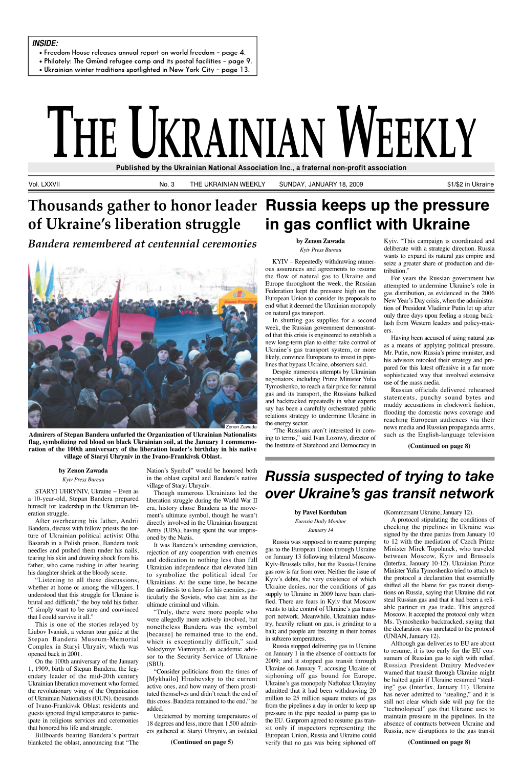 The Ukrainian Weekly 2009, No.3