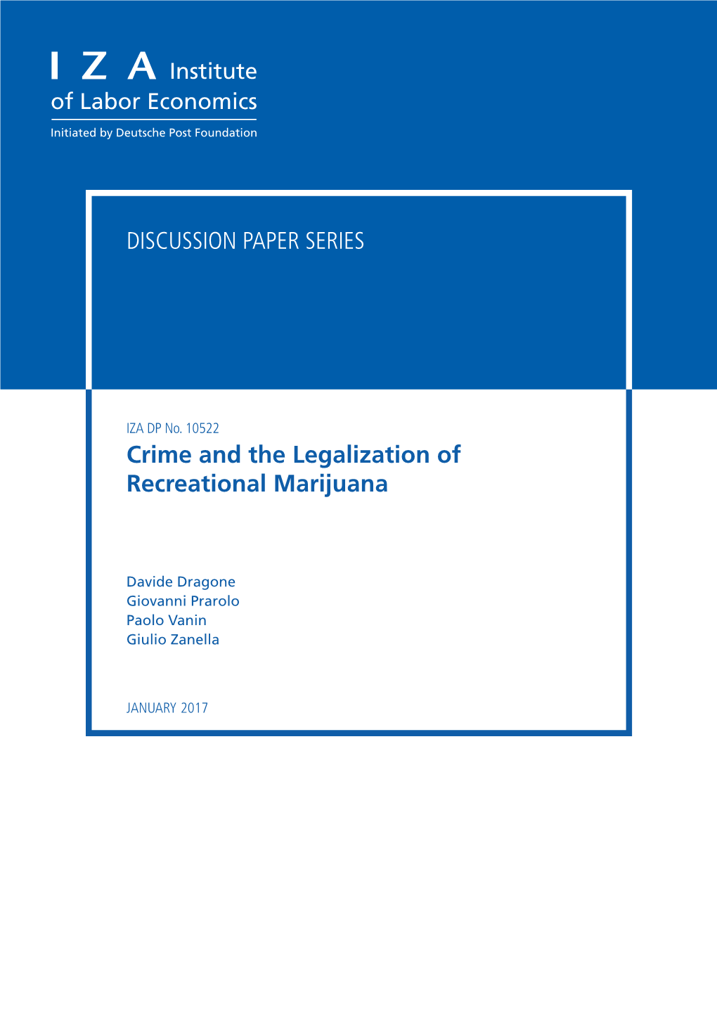 Crime and the Legalization of Recreational Marijuana