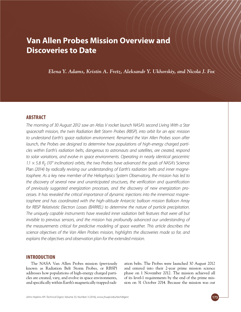 Van Allen Probes Mission Overview and Discoveries to Date