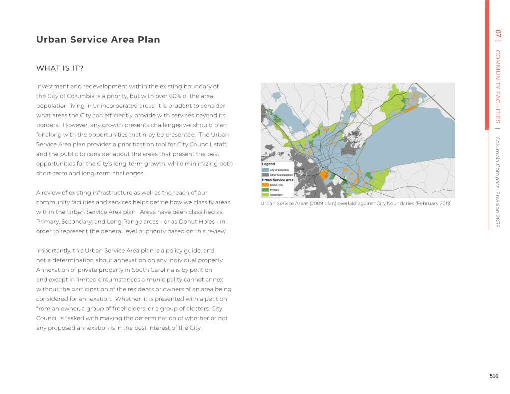 Urban Service Area Plan COMMUNITY FACILITIES