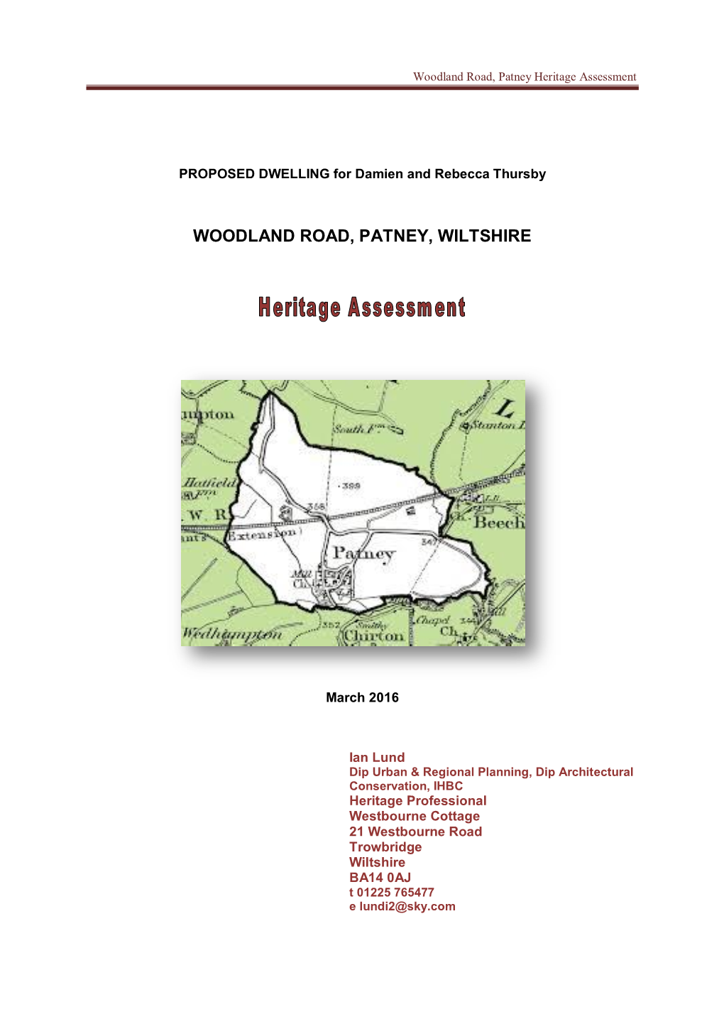 Woodland Road, Patney Heritage Assessment