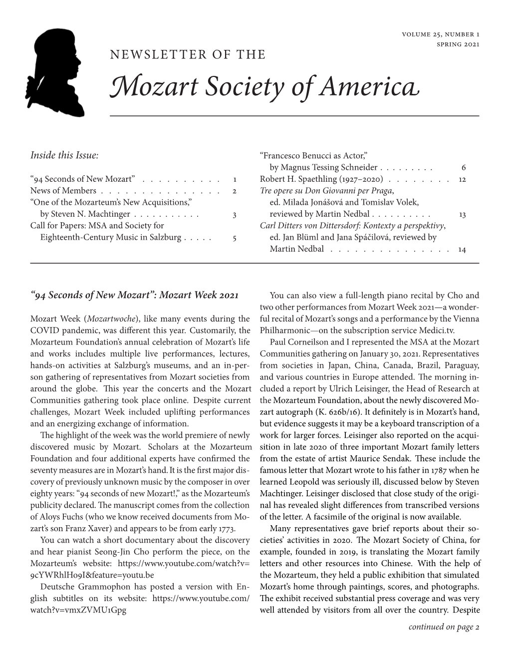 Mozart Society of America