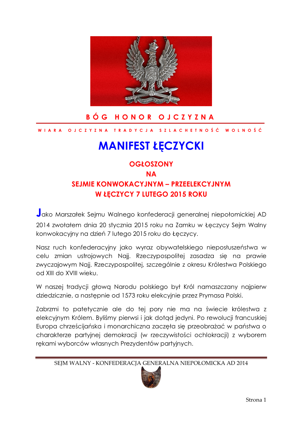 Manifest Łęczycki