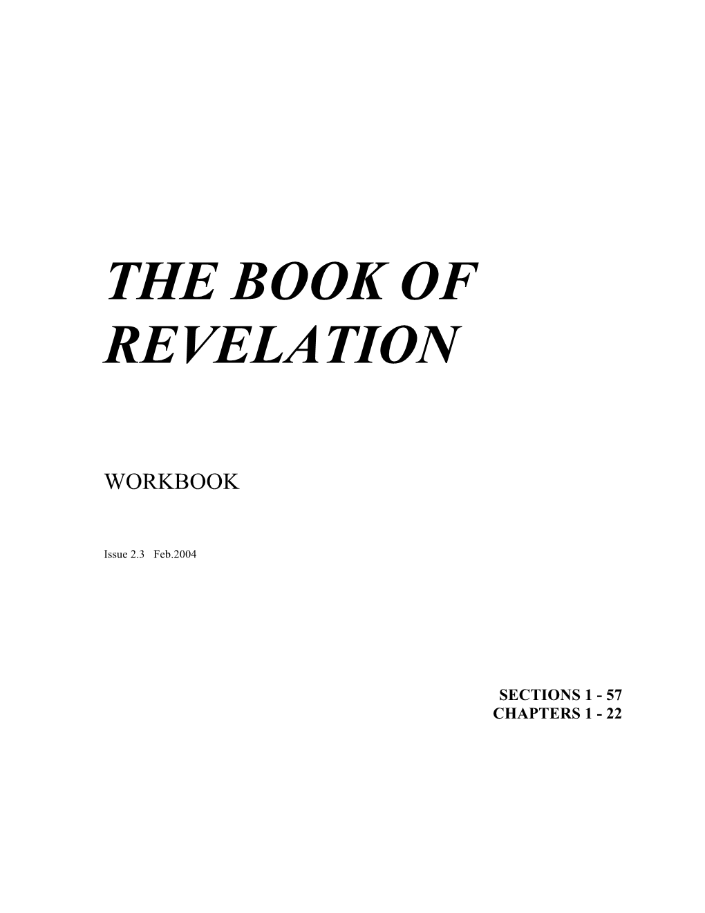 The Book of Revelation 3