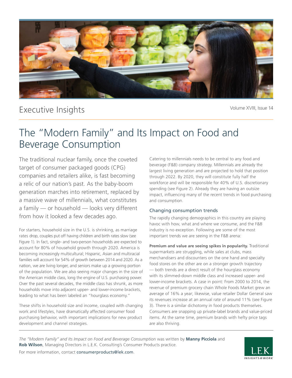 Food and Beverage Consumption: the “Modern Family” Impact