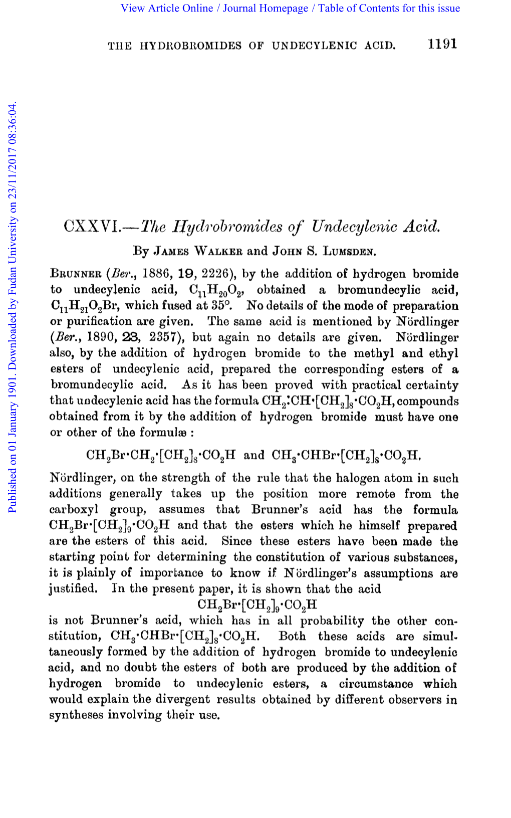 CXXVI.-Y%C Fiycld)~-Omicles of Undecylenic Acid