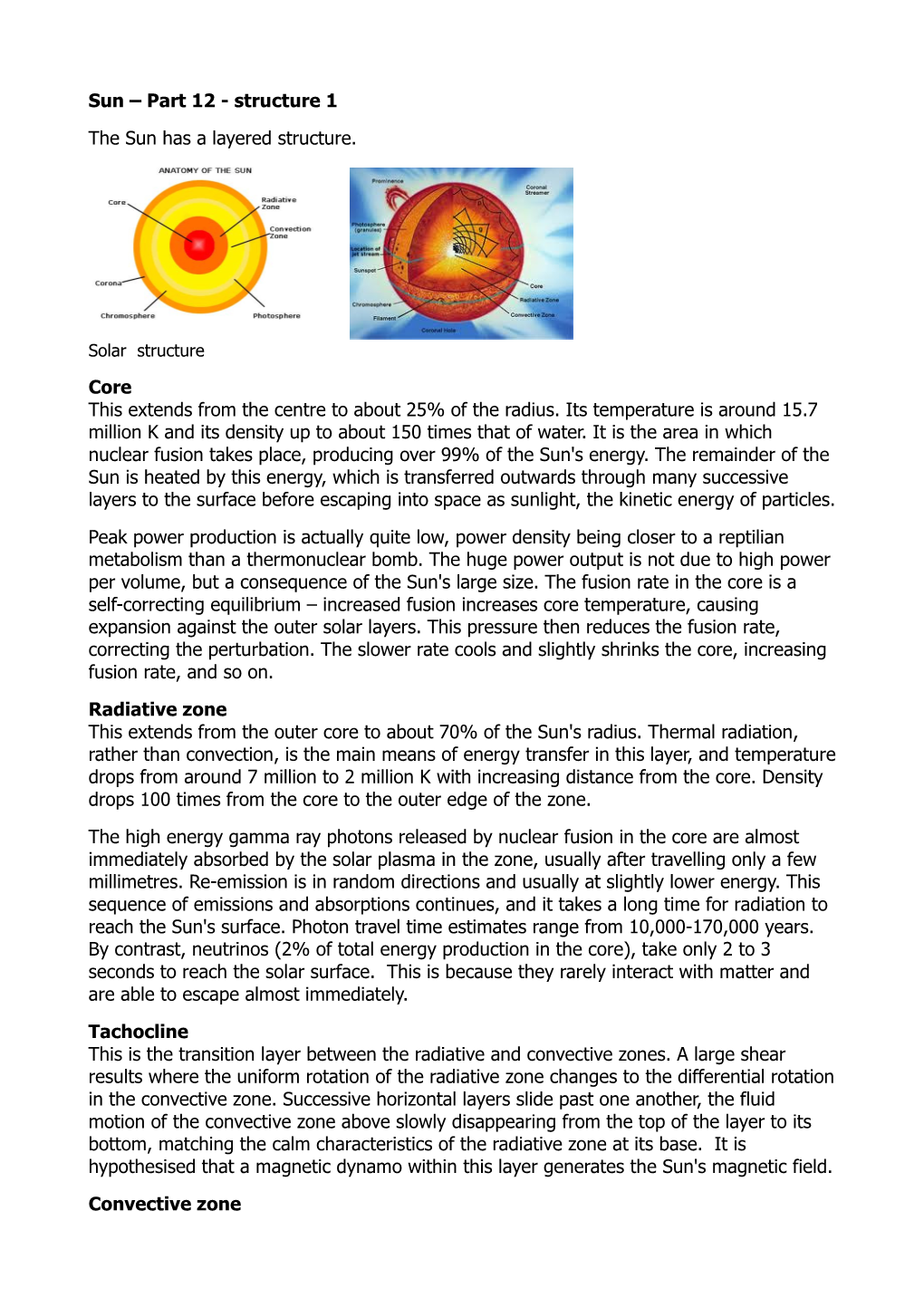 Sun – Part 12 - Structure 1