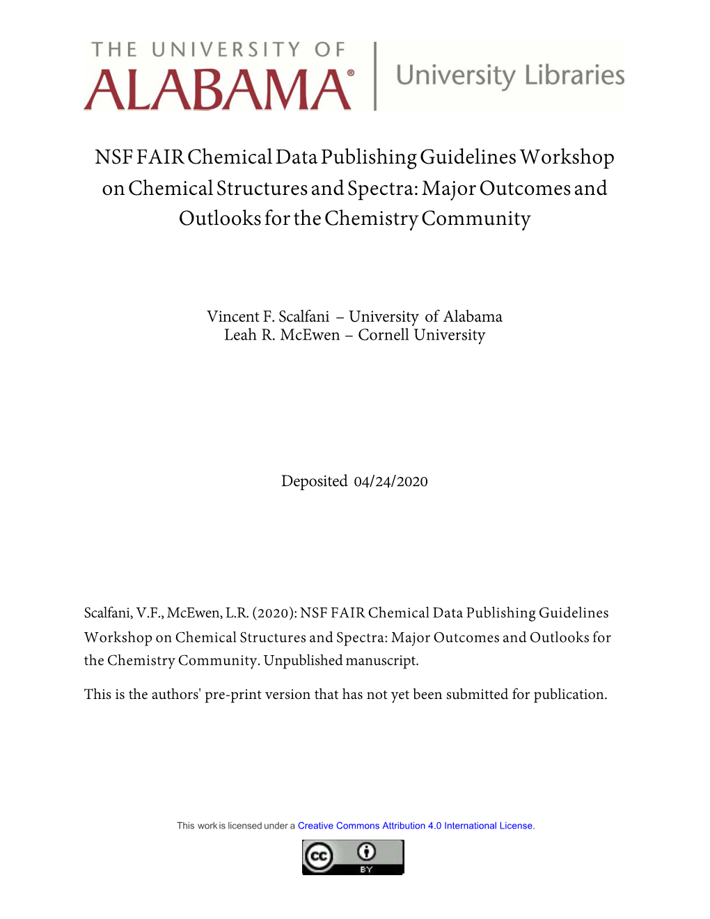 NSF FAIR Chemical Data Publishing Guidelines Workshop on Chemical Structures and Spectra: Major Outcomes and Outlooks for the Chemistry Community