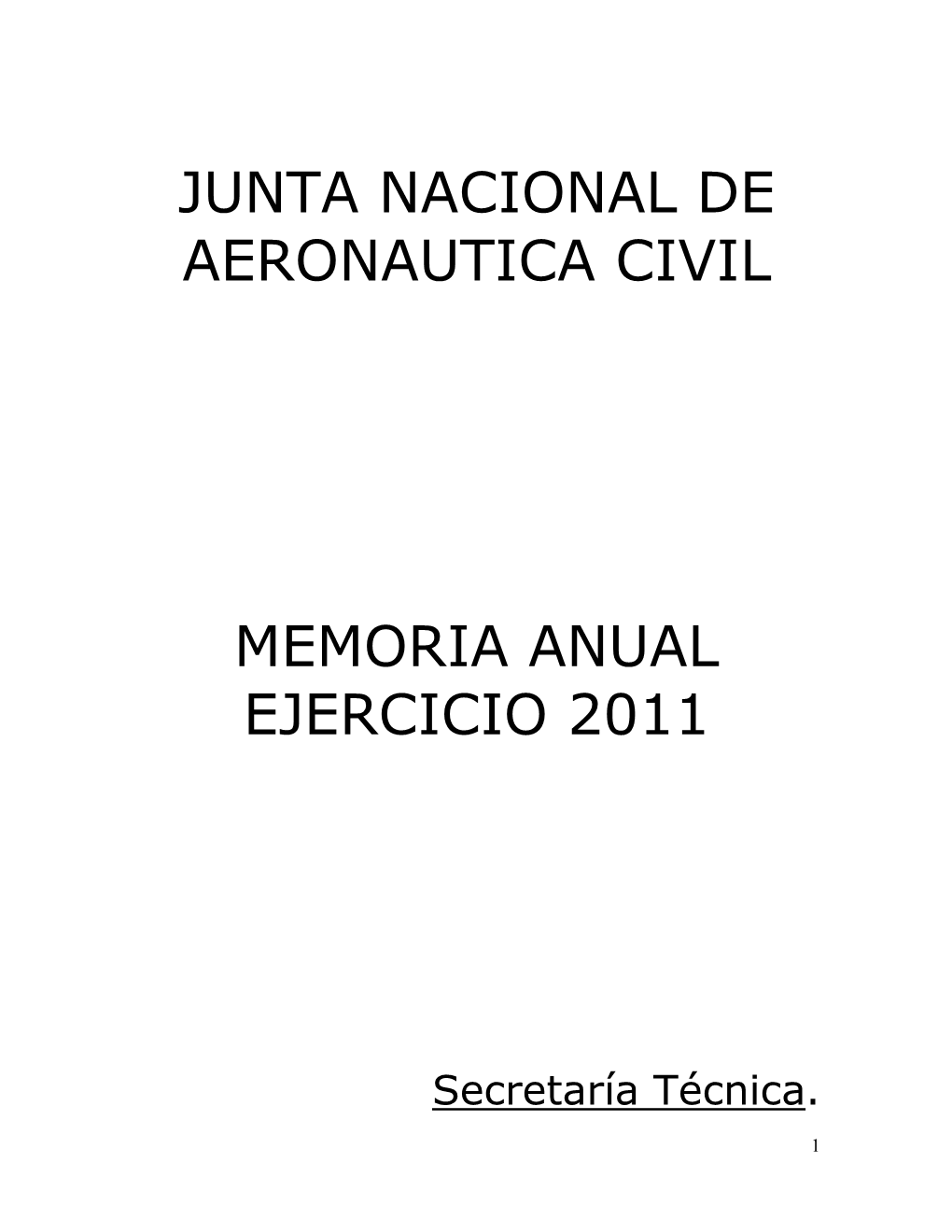 Junta Nacional De Aeronautica Civil