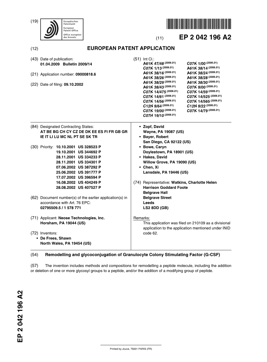 Remodelling and Glycoconjugation of Granulocyte Colony Stimulating Factor (G-CSF)