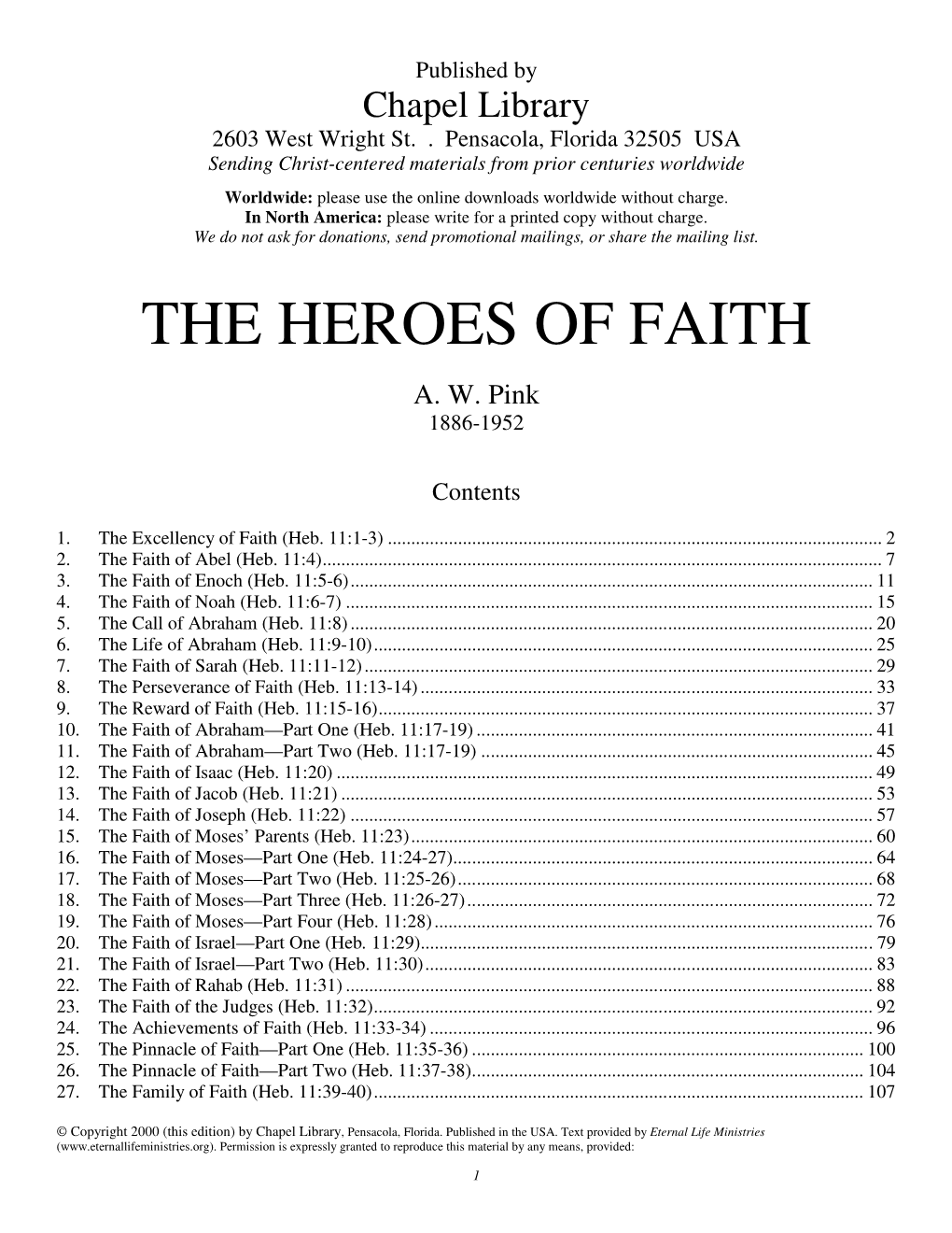 Heroes of Faith