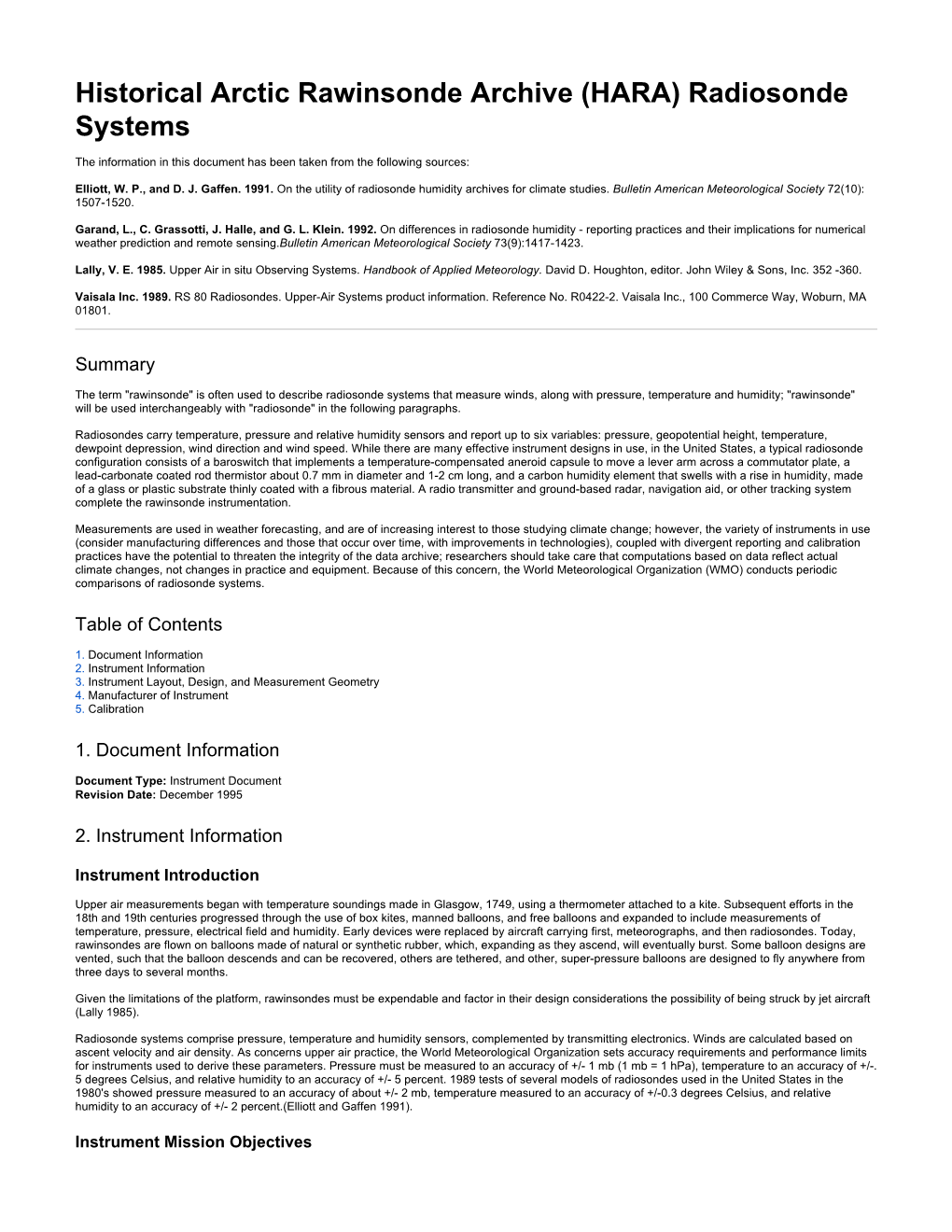 Radiosonde Systems