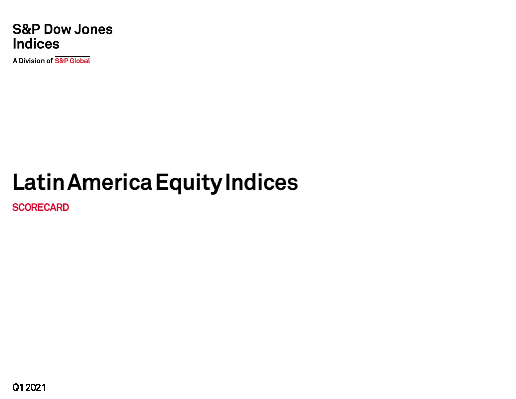 Latin American Equity Indices Scorecard