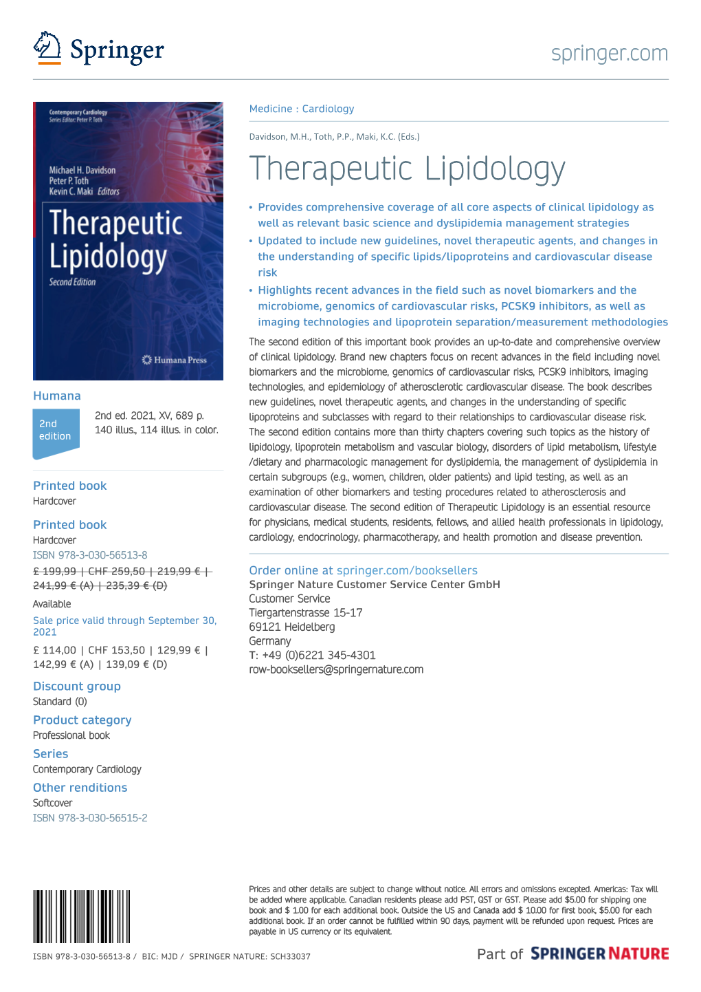 Therapeutic Lipidology