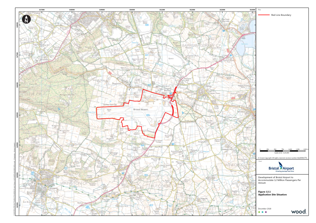 Red Line Boundary Development of Bristol Airport to Accommodate 12 Million Passengers Per Annum Figure 12.1 Application Site