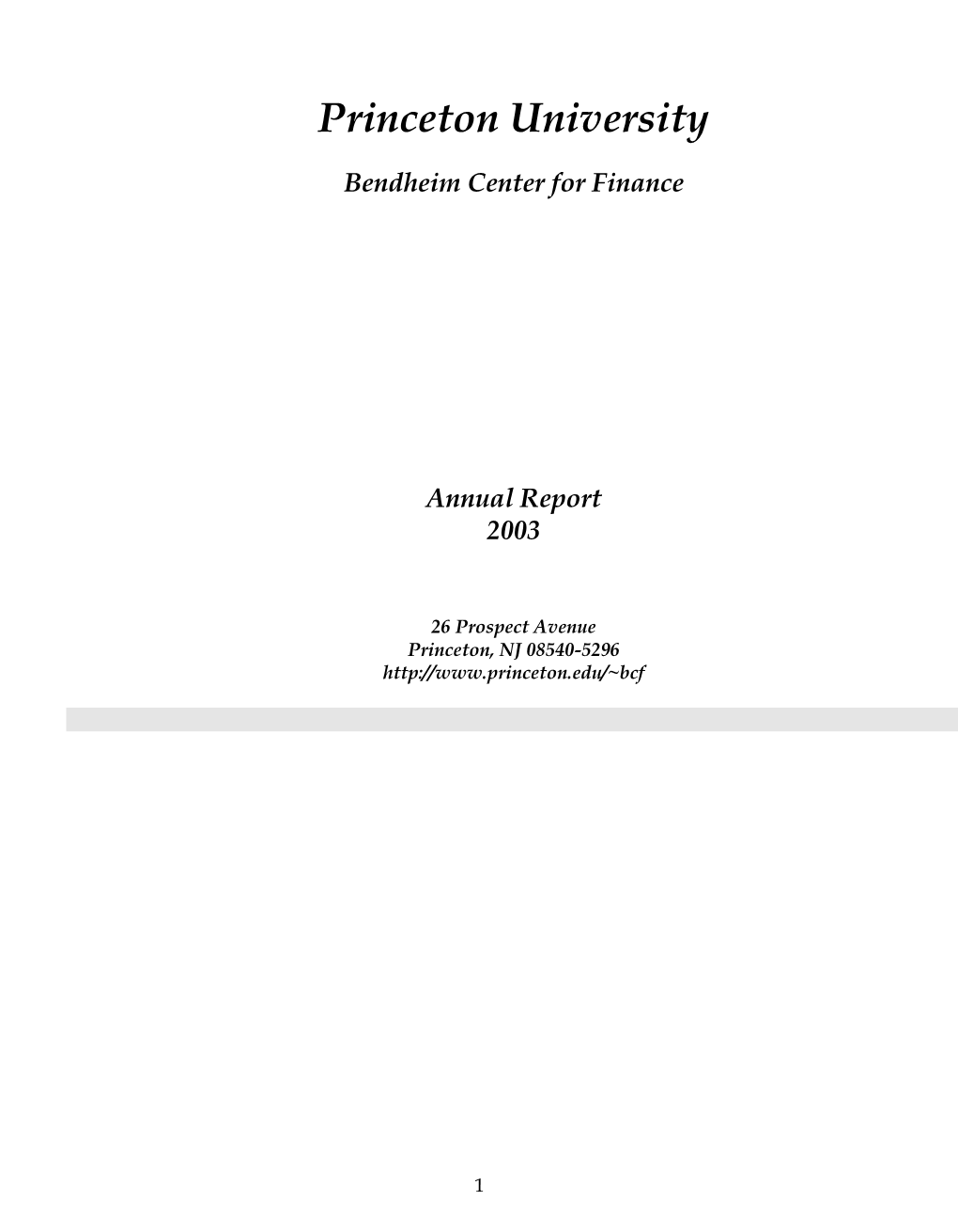 2003 Annual Report