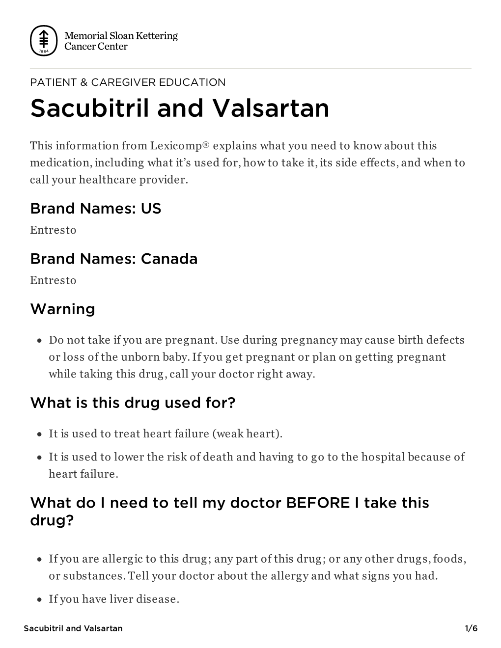 Sacubitril and Valsartan