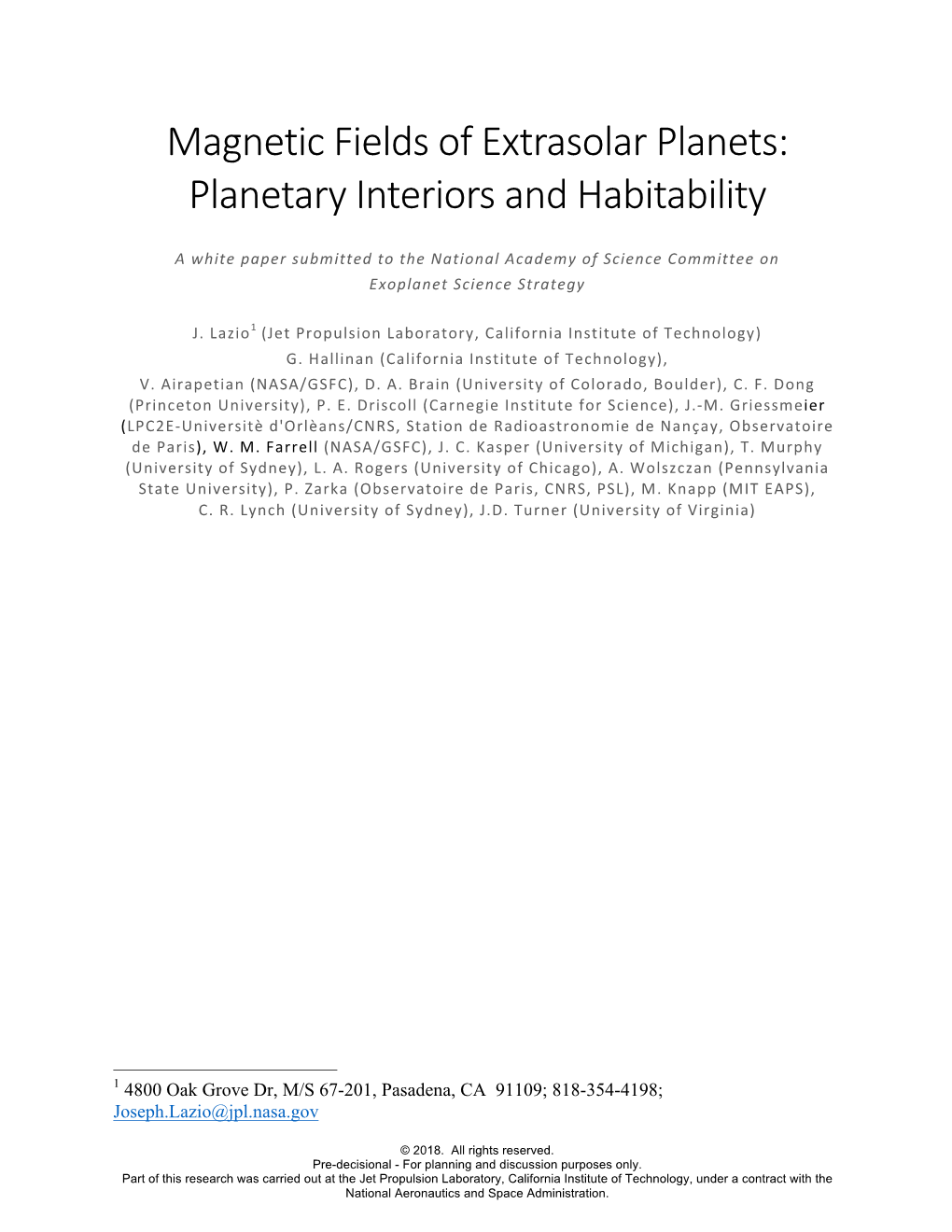 Magnetic Fields of Extrasolar Planets: Planetary Interiors and Habitability