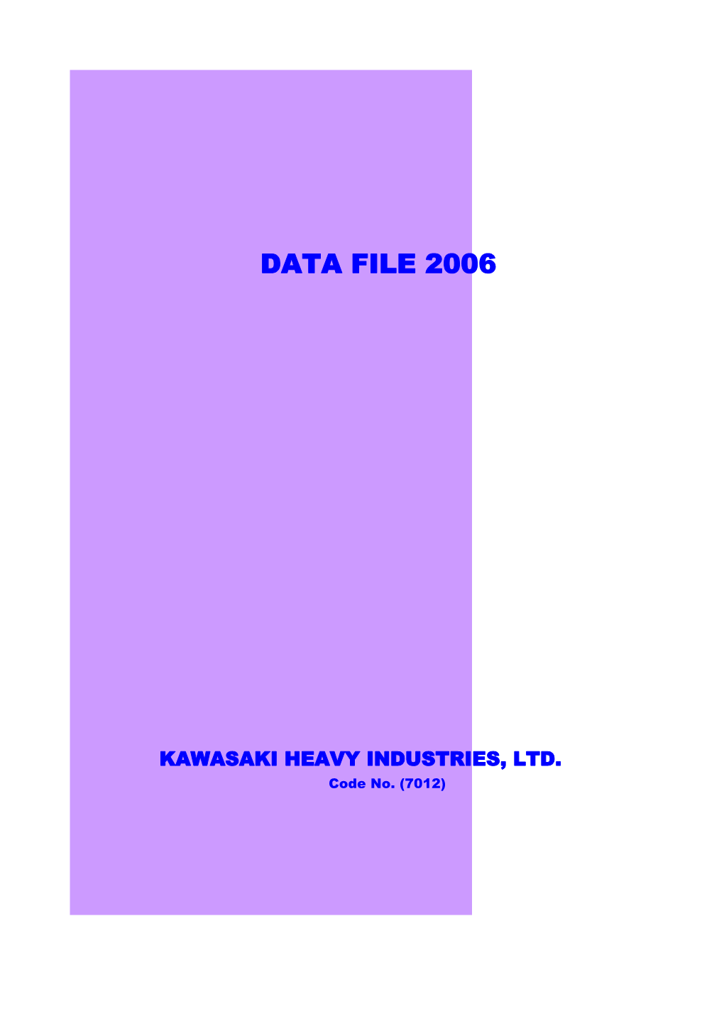 Data File 2006