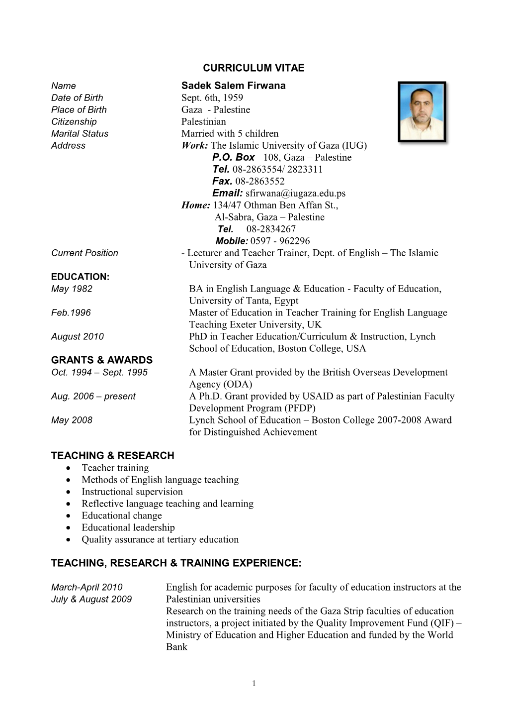 Curriculum Vitae s412