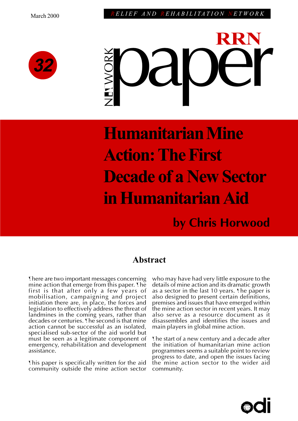RRN Humanitarian Mine Action
