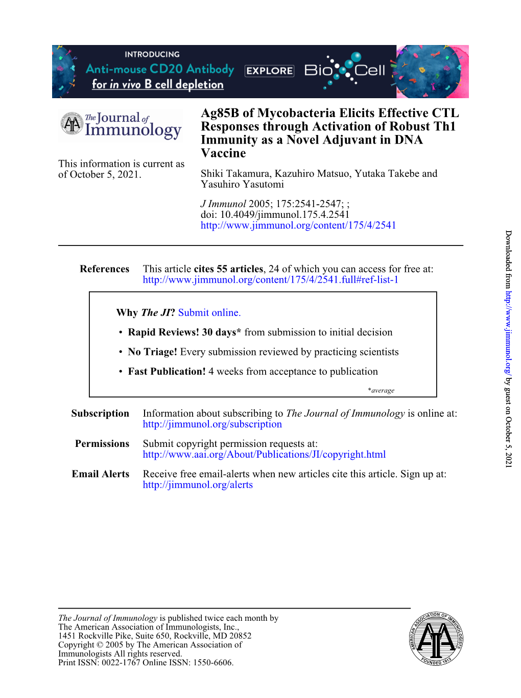 Vaccine Immunity As a Novel Adjuvant in DNA Responses Through