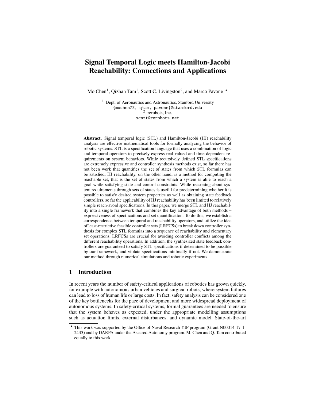 Signal Temporal Logic Meets Hamilton-Jacobi Reachability: Connections and Applications