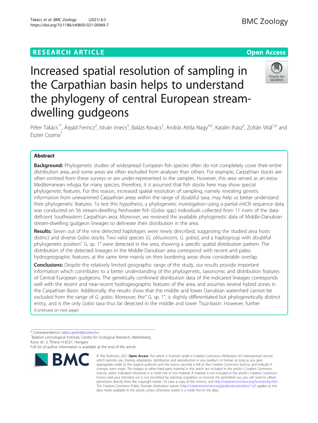 Increased Spatial Resolution of Sampling in the Carpathian Basin