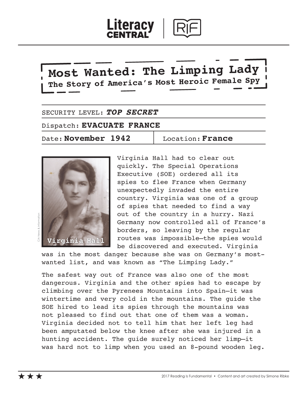 The Limping Lady the Story of America’S Most Heroic Female Spy