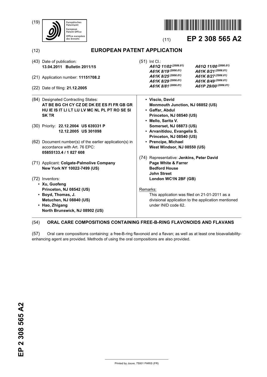 Oral Care Compositions Containing Free-B-Ring Flavonoids and Flavans