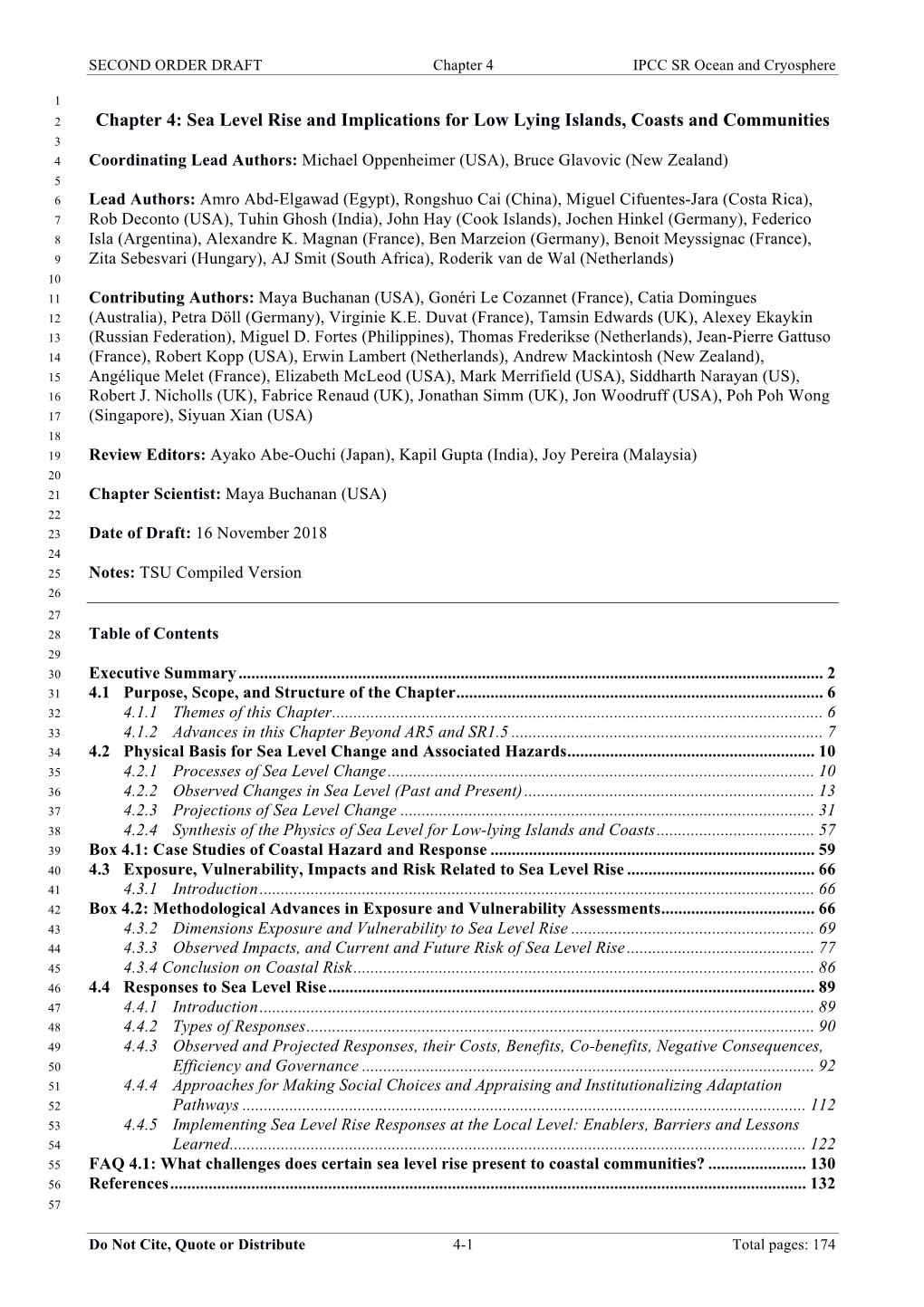 Sea Level Rise and Implications for Low Lying Islands, Coasts And